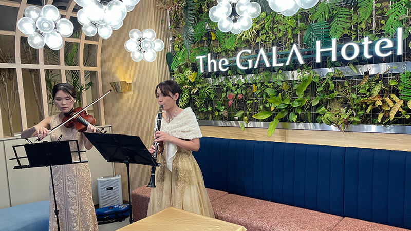 GALA Hotel ホテルオープン一周年記念パーティーでの生演奏